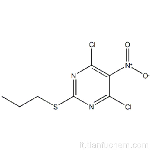 Pirimidina, 4,6-dicloro-5-nitro-2- (propiltio) - CAS 145783-14-8